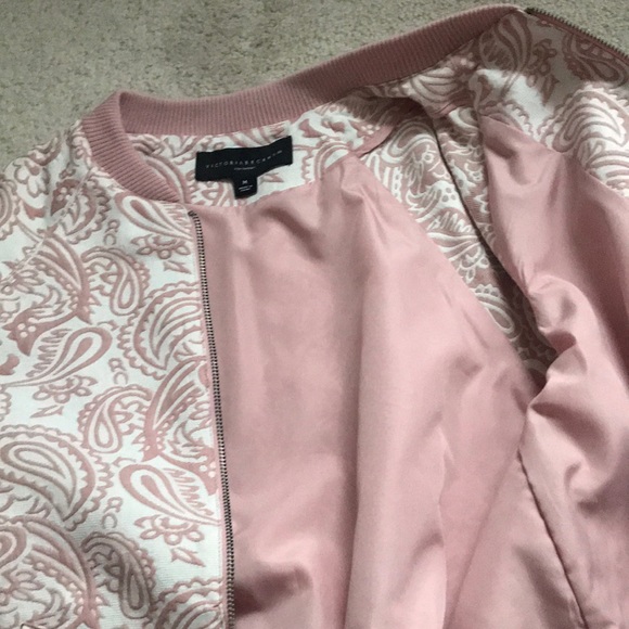 Victoria Beckham Jacquard Bomber Jacket Blush - M - Picture 8 of 8